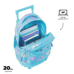 - Mochila escolar pequeña ruedas corazones pintados Resma*TOTTO Sale