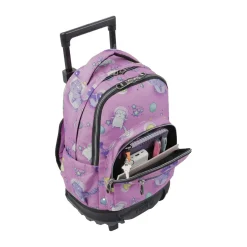 - Mochila escolar pequeña ruedas gatos astronautas Resma Material Escolar