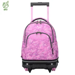 - Mochila escolar ruedas desmontable camuflaje rosa Tiza*TOTTO Online