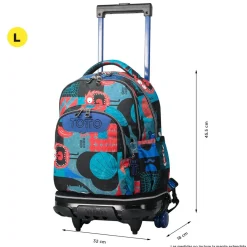 - Mochila escolar ruedas desmontable cyber monstruos Tiza*TOTTO Hot