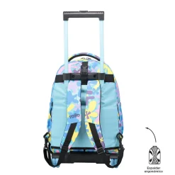 Discount - Mochila escolar ruedas desmontable flores hawaianas Tiza Material Escolar