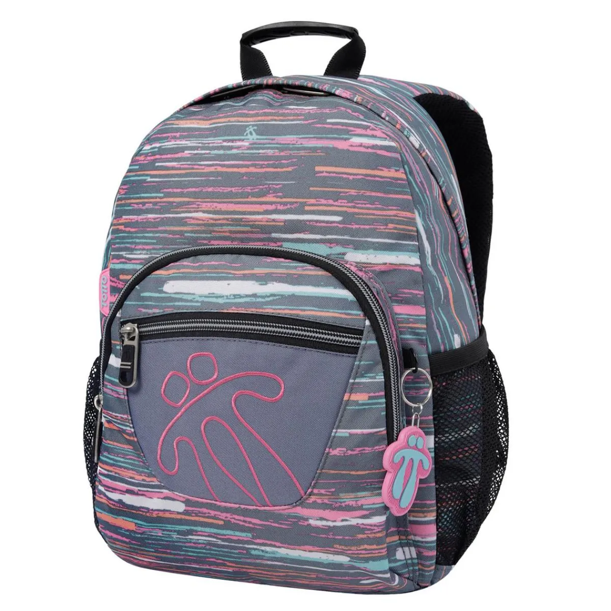 - Mochila escolar Tempera estampado multicolor jaspeado*TOTTO New