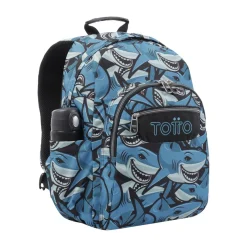 Online - Mochila escolar tiburones Acuarela Material Escolar