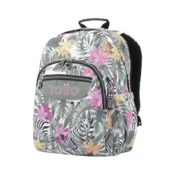 - Mochila escolar tropical cebras Acuarela*TOTTO Hot