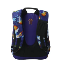 New - Mochila Gommas Space Blue Material Escolar