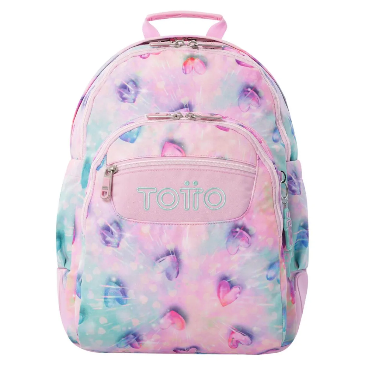 Online - Mochila Rayol Glitter Shiny Heart Material Escolar