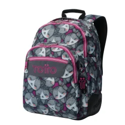 Clearance - Mochila Rayol Kitten Rose Material Escolar