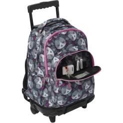 Outlet - Mochila Renglones con ruedas Kitten Rose Material Escolar