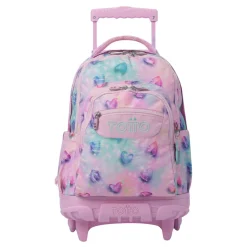 - Mochila Renglones con ruedas Glitter Shiny Heart*TOTTO