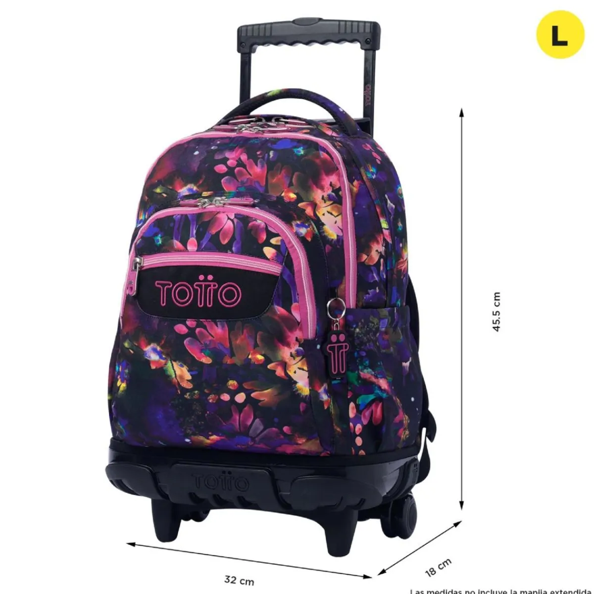 Sale - Mochila Renglones con ruedas - Flower Galaxy Material Escolar