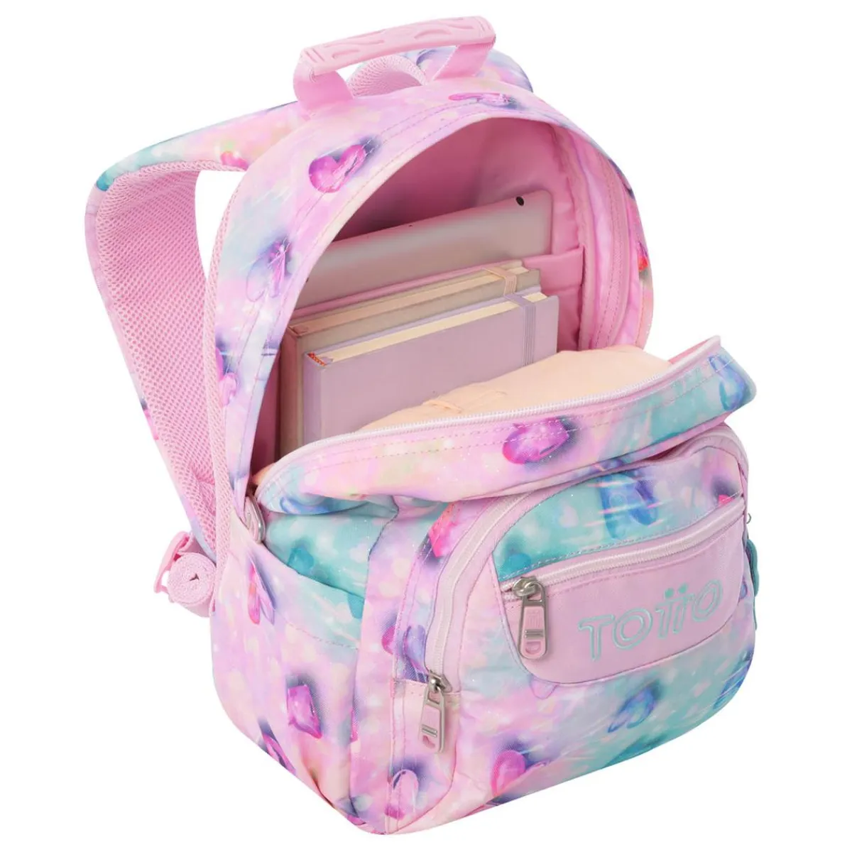 - Mochila Tempera Glitter Shiny Heart*TOTTO Online