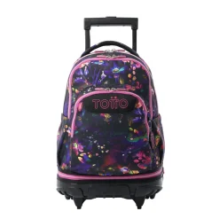 - Mochila Tiza con ruedas Flower Galaxy*TOTTO Outlet