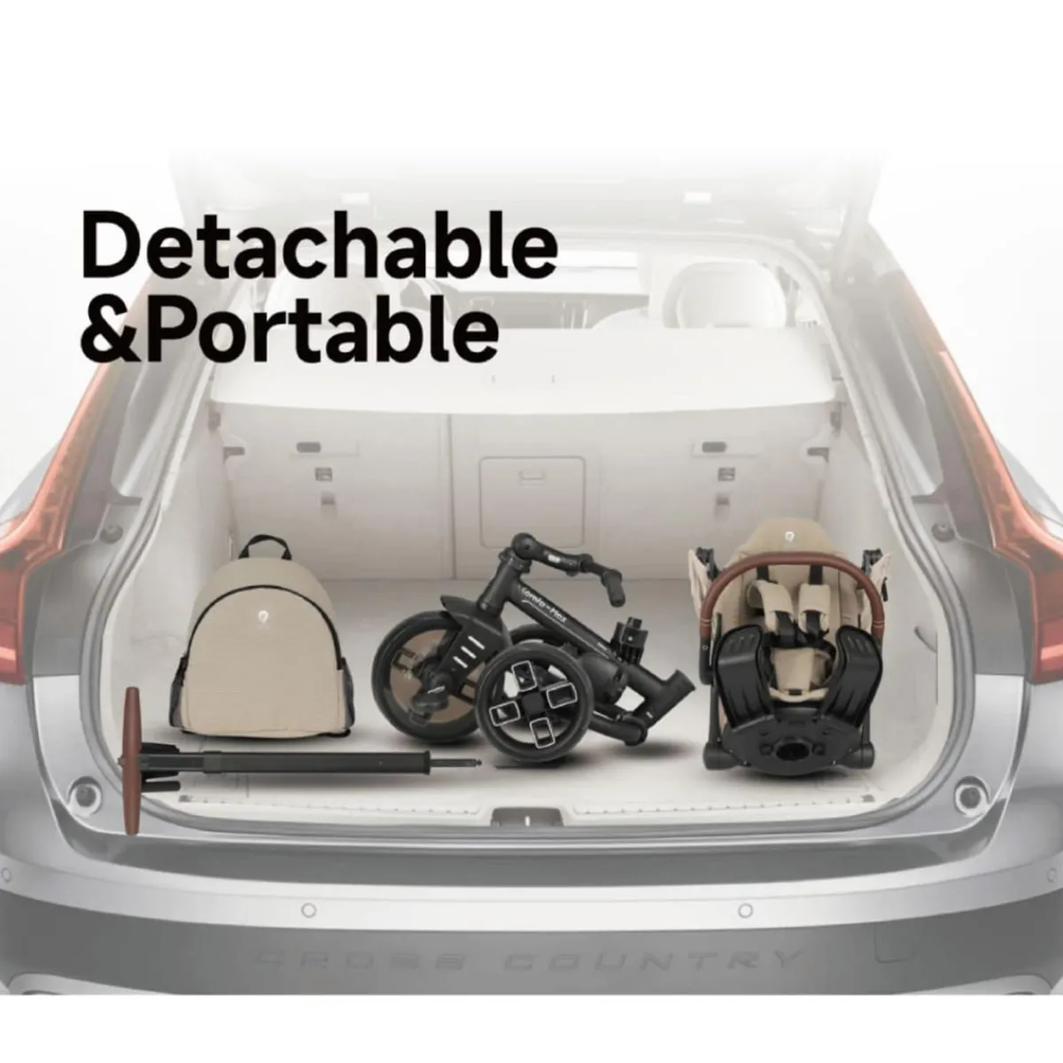 Triciclo Comfo Max 6 en 1 – Beige Motos Y Triciclos