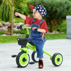 Online Triciclo con timbre y cesta Verde Motos Y Triciclos