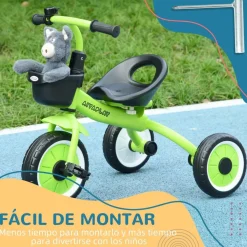 Online Triciclo con timbre y cesta Verde Motos Y Triciclos