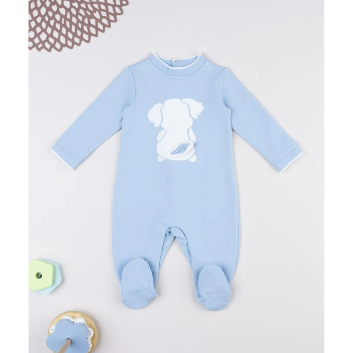 Tutina bebé azul con perrito*Prenatal Sale