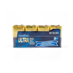 Discount Ultra - Pack 4 Pilas 9V Ultra Alcalinas Electrónicos