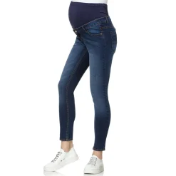Online Vaqueros premamá en denim elástico con banda alta en la cintura Moda·Pantalones, Faldas Y Leggins|Premamá·Moda