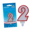 Clearance Vela con Borde Rojo 2 Artículos De Fiesta Y Regalos