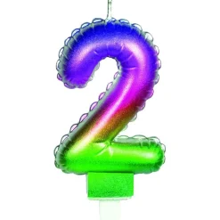 Clearance Vela multicolor número 2 Artículos De Fiesta Y Regalos