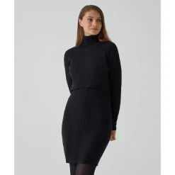 Vestido premamá y lactancia tricot negro*Prenatal Sale