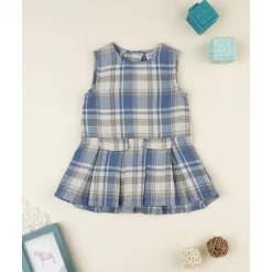 Discount Vestido sin mangas tartán azul y beige para niña Niña·Bebé Niña 3-36 Meses|Bebé Niña 3-36 Meses·Vestidos, Conjuntos Y Deporte