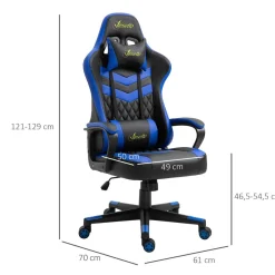 New Vinsetto - Silla Gaming azul-negro Videojuegos