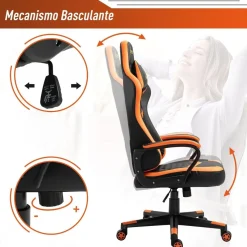 Vinsetto - Silla Gaming naranja-negro*Homcom Sale