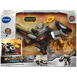 Outlet - Velocirráptor transformable en vehículo Switch & Go Dinos, color negro ㅤ Coleccionables Y Mini Mundos